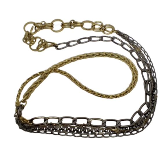 Posh Layers! Mixed Metal Multi-Chain Statement Necklace - Picture 5 of 8